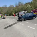 Foto Accident pe DN 65, la Saru. Un motociclist rănit