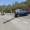 Foto Accident pe DN 65, la Saru. Un motociclist rănit