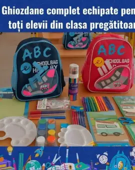 Foto Ghiozdane echipate pentru toți elevii din clasa pregătitoare din Piatra-Olt