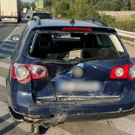 Foto Trei autoturisme implicate într-un accident la Slatina, în zona Podului Olt