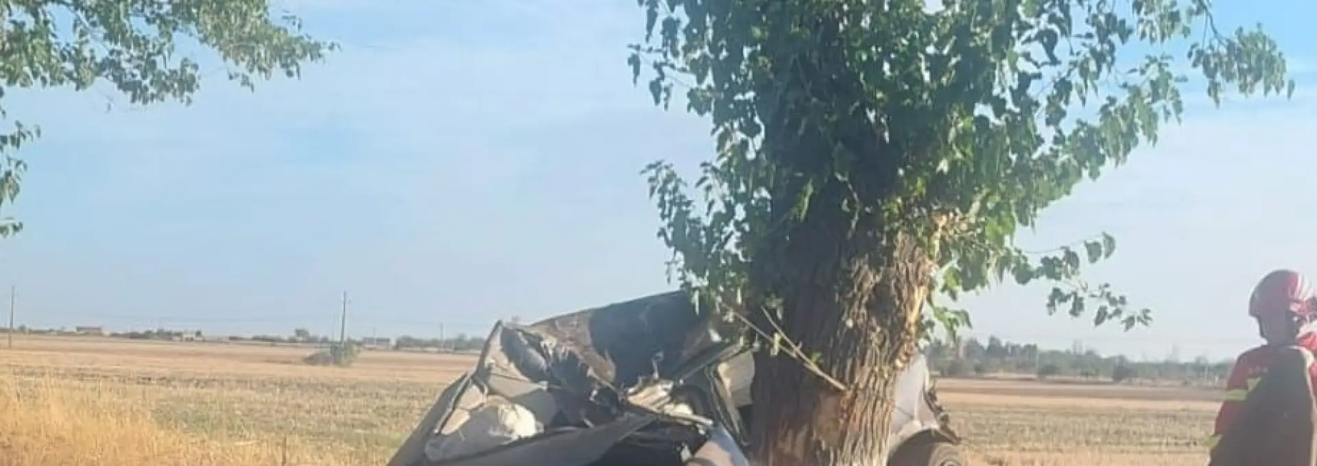 Foto Un tânăr de 18 ani a murit după ce a intrat cu maşina într-un pom, la Deveselu