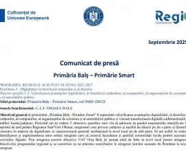 Foto Comunicat de presă începere proiect „Primăria Balș – Primărie Smart“