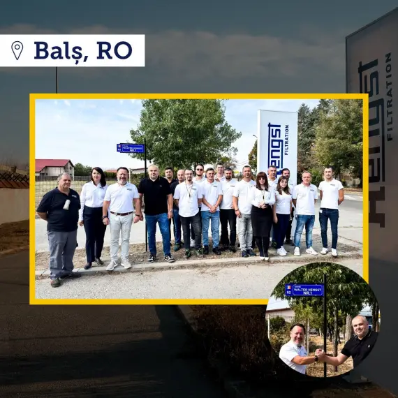 Foto Stradă din Balş, redenumită după fondatorul Hengst Filtration, compania germană care a deschis o fabrică în oraşul de pe Olteţ