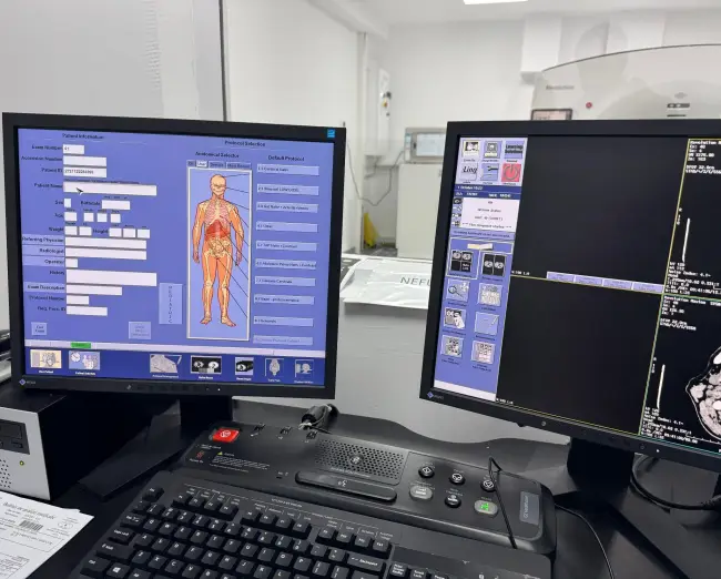 Foto Primul pacient investigat cu noul Computer Tomograf la Spitalul Județean Slatina