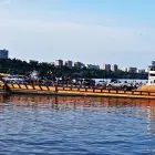 Foto Nu se poate traversa Dunărea cu bacul la Bechet, din cauza debitului scăzut al fluviului şi a condiţiilor meteo
