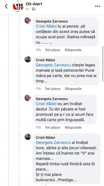 Foto Şeful Poliţiei Locale Slatina, ieşire suburbană la adresa unei pensionare din Slatina: „Mamaie mergi în continuare la petreceri și simte-te bine...“