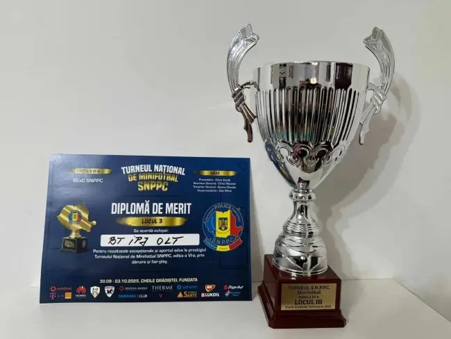 Foto Echipa IPJ Olt, locul III la Turneul Naţional de Fotbal al SNPPC