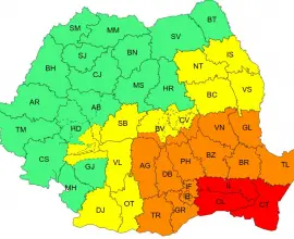 Foto Oltul, sub Cod Galben de ploi şi vânt