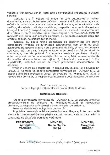 Foto Ilegalităţile făcute de De Mezzo în licitația pentru excursia la Disneyland. Ce spune decizia CNSC (document)