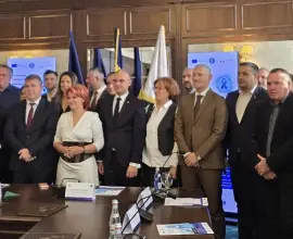 Foto Ionuț Ivan, prezent la UMF Craiova unde a avut loc lansarea programului regional de prevenție a cancerului
