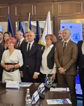 Foto Ionuț Ivan, prezent la UMF Craiova unde a avut loc lansarea programului regional de prevenție a cancerului