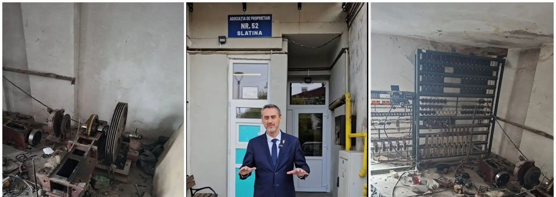 Foto Locatarii unui bloc din Slatina acuză Primăria că montează un lift doar până la etajul 5, deși proiectul prevede 6 etaje