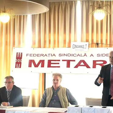 Foto Constantin Popescu, liderul Sindicatului „Aluministul” din Alro Slatina, ales prim-vicepreședinte al Federației Metarom