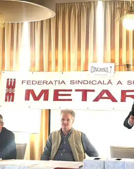 Foto Constantin Popescu, liderul Sindicatului „Aluministul” din Alro Slatina, ales prim-vicepreședinte al Federației Metarom