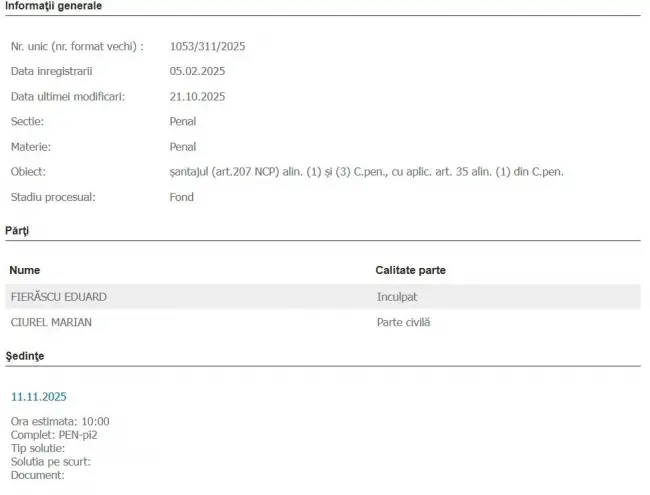 Foto A început judecata pentru bătăușul lui De Mezzo, Eduard Fierăscu, acuzat că l-a atacat pe consilierul județean Ciprian Alexe