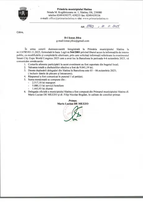 Foto Excursia lui Mario De Mezzo la Barcelona, plătită din bani publici. Cât a costat şi cine a mai făcut parte din delegaţie (DOCUMENT)