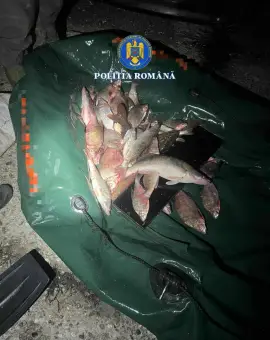Foto Tânăr prins la braconaj piscicol pe râul Olt, în apropierea localităţii vâlcene Drăgoeşti