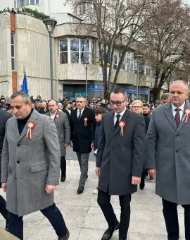 Foto Florin Barbu și Marius Iancu, mesaje de unitate la Slatina: Ce le-au transmis românilor de Ziua Națională