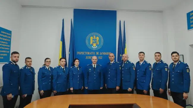 Foto Avansări în grad, de Ziua României, la Jandarmeria Olt