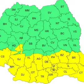 Foto Cod Galben de vânt puternic, în judeţul Olt, până sâmbătă seară