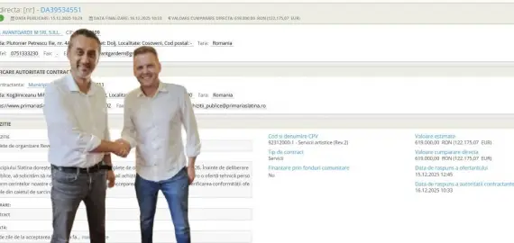 Foto Primăria Slatina a plătit 122.000 euro pentru Revelion. Încasează tot firma colegului de partid al lui De Mezzo