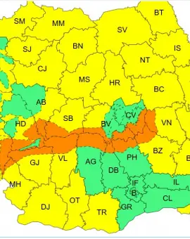 Foto Oltul, sub Cod Galben de vânt din 28 decembrie