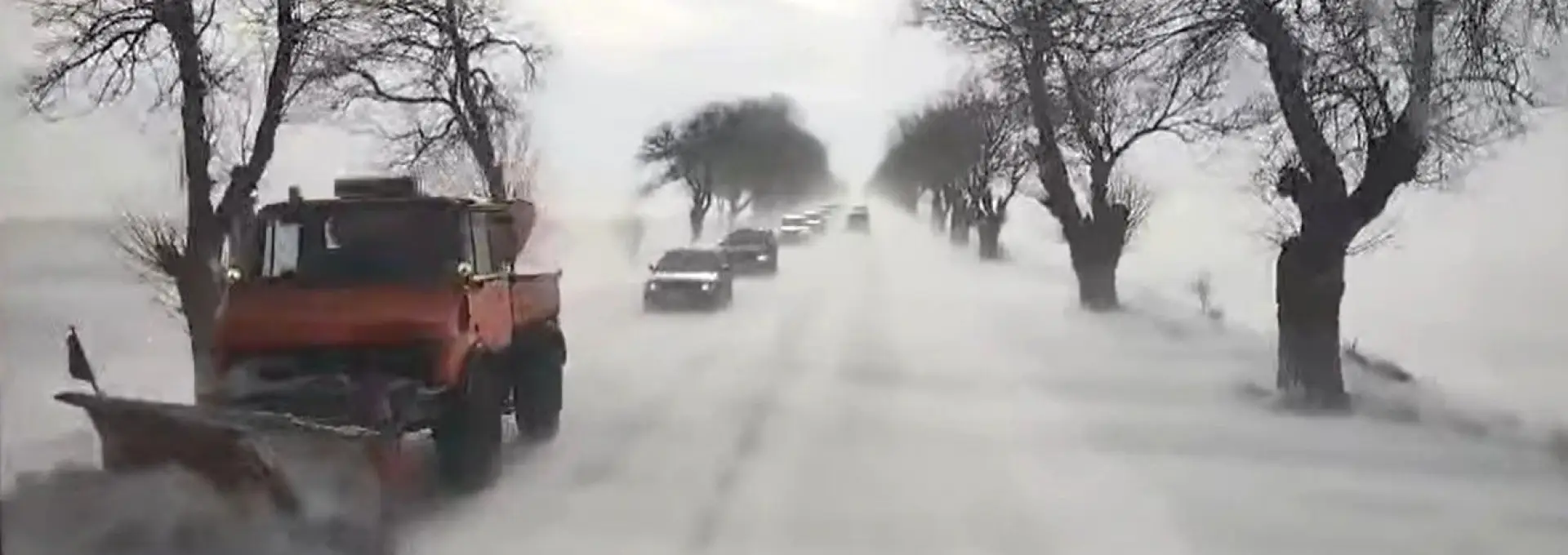 Foto VIDEO. Viscol la sol pe DN 54, între Corabia şi Caracal. Trafic îngreunat