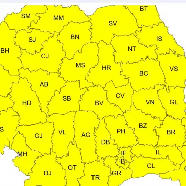 Foto Avertizări de vreme geroasă: Oltul, sub Cod Galben