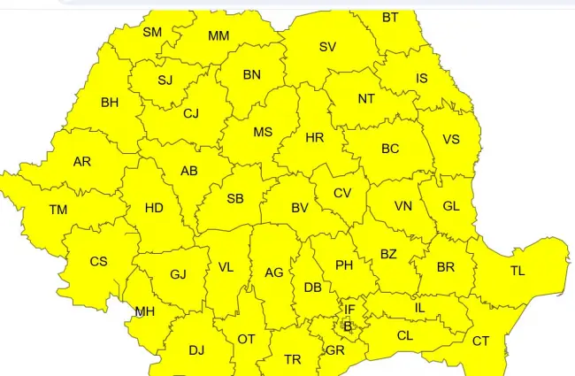 Foto Avertizări de vreme geroasă: Oltul, sub Cod Galben