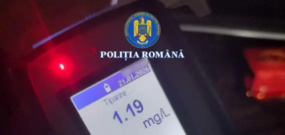 Foto Prins băut la volan pe o stradă din Piatra-Olt