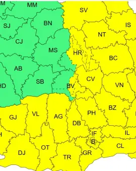 Foto Oltul, sub Cod Galben de ger. Temperaturi de până la -20 de grade, dar şi ninsori