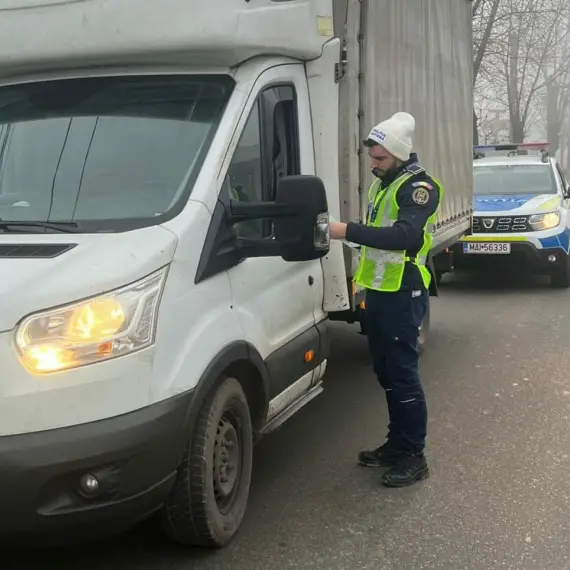 Foto Șofer depistat băut la volanul unui ansamblu de vehicule, în timpul controalelor „TRUCK & BUS” din Olt