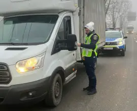 Foto Șofer depistat băut la volanul unui ansamblu de vehicule, în timpul controalelor „TRUCK & BUS” din Olt