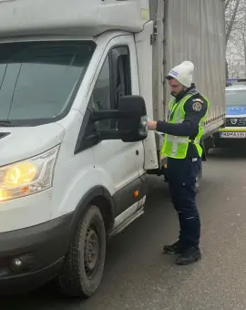 Foto Șofer depistat băut la volanul unui ansamblu de vehicule, în timpul controalelor „TRUCK & BUS” din Olt