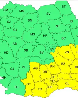 Foto Oltul, sub Cod Galben de ploi, gheţuş, polei, ninsori şi viscol