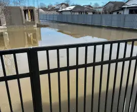 Foto Gospodării inundate la Scorniceşti din cauza canalizării refulate. Reprezentaţii CAO, indiferenţi (VIDEO)