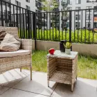 Foto Amenajarea zonelor de relaxare în grădină: de la hamace la seturi de canapele