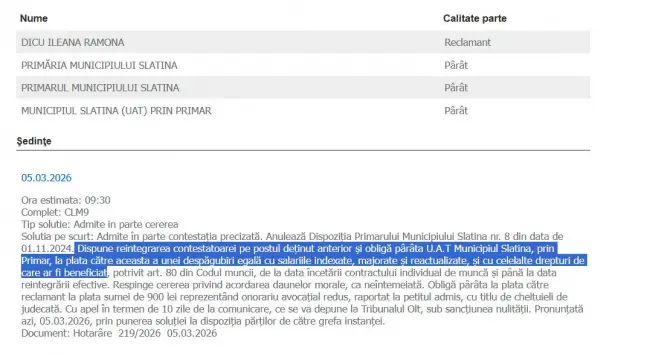 Foto Justiția îl obligă pe Mario De Mezzo să își reangajeze fosta consilieră: despăgubiri uriașe după o demitere ilegală
