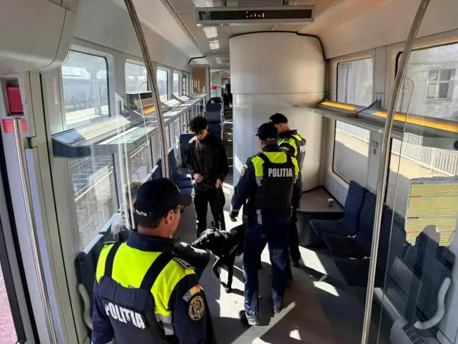Foto Campanie de prevenire a drogurilor și furturilor în transportul feroviar din Olt