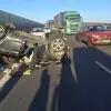 Foto Accident rutier, pe Drumul Expres, în zona Saru. Se circulă pe o singură bandă spre Craiova