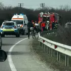 Foto Șofer băut, răsturnat cu mașina pe DN 65, la ieșirea din Balș spre Craiova