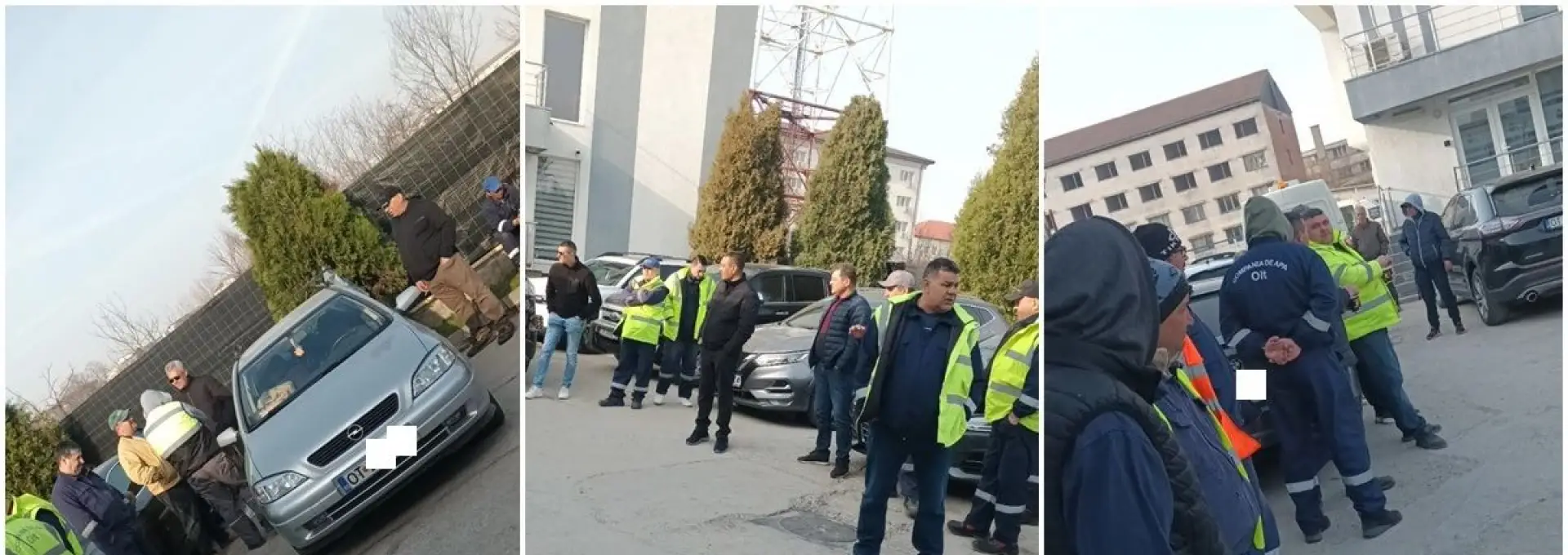 Foto Protest la Compania de Apă Olt: Angajaţii refuză să mai muncească, după ce au fost minţiţi cu creşteri salariale
