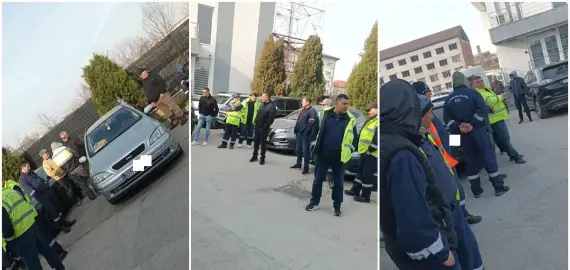 Foto Protest la Compania de Apă Olt: Angajaţii refuză să mai muncească, după ce au fost minţiţi cu creşteri salariale