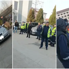 Foto Protest la Compania de Apă Olt: Angajaţii refuză să mai muncească, după ce au fost minţiţi cu creşteri salariale