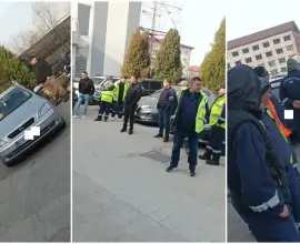 Foto Protest la Compania de Apă Olt: Angajaţii refuză să mai muncească, după ce au fost minţiţi cu creşteri salariale