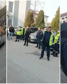 Foto Protest la Compania de Apă Olt: Angajaţii refuză să mai muncească, după ce au fost minţiţi cu creşteri salariale