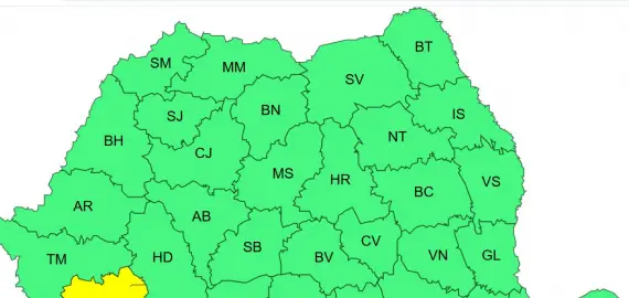 Foto Județul Olt, sub avertizare Cod Galben de vânt