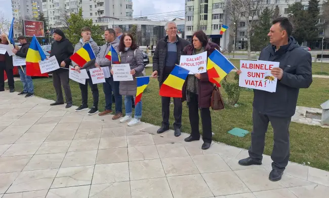 Foto Apicultorii din Olt în stradă: „Vrem să salvăm albina!” Solicitări de urgență către Guvern