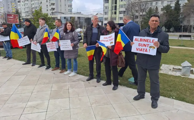 Foto Apicultorii din Olt în stradă: „Vrem să salvăm albina!” Solicitări de urgență către Guvern