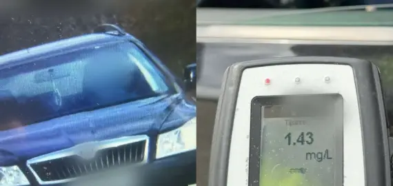 Foto Şofer prins băut și cu 128 km/h în localitatea Spineni